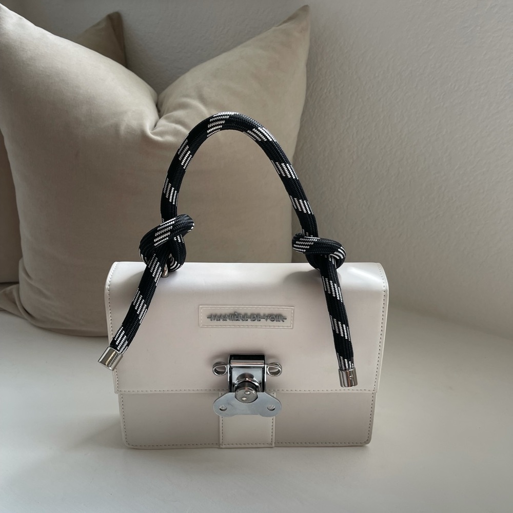 Rope Matte White Handbag / NWOT